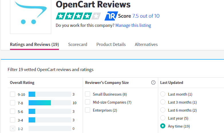 openCart 評論