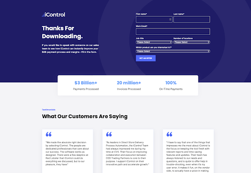 przykład strony z podziękowaniem za atrybucję treści mql