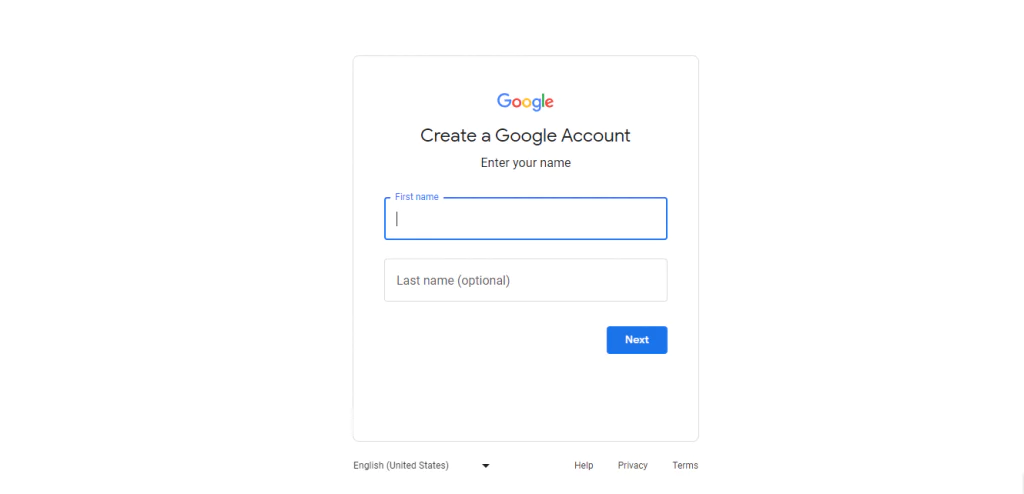 creare un account Google