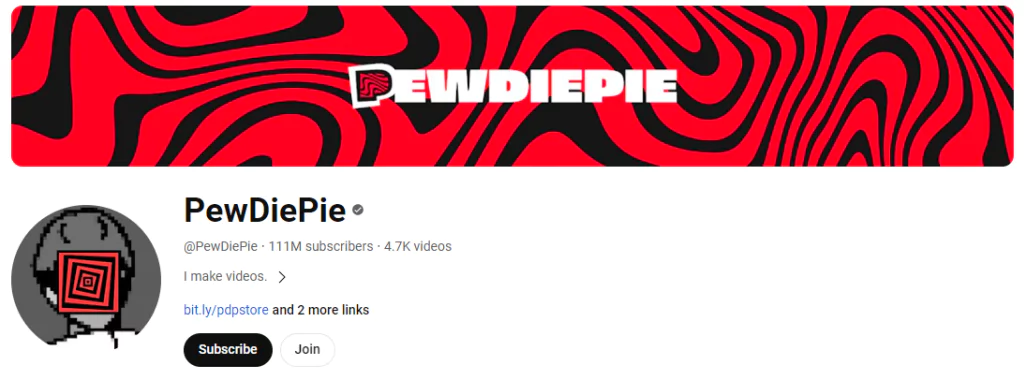 PewDiePie 유튜브 영향력자