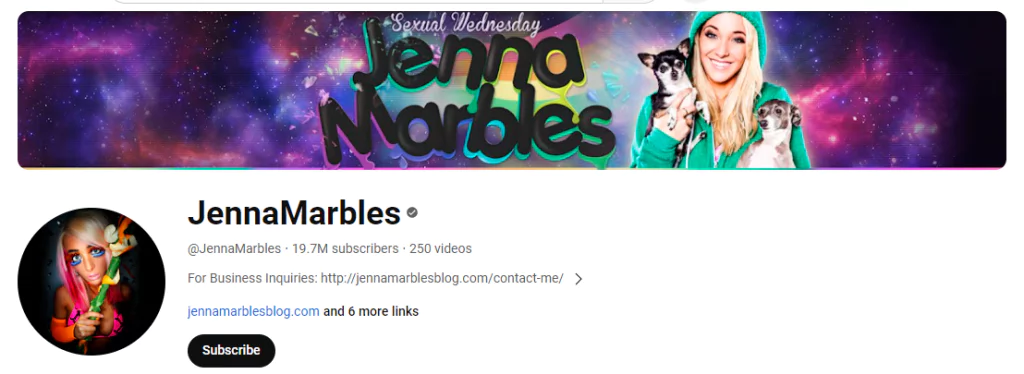 เจนนา มาร์เบิลส์ ผู้มีอิทธิพลบน YouTube