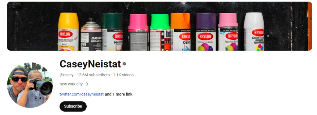 CaseyNeistat ผู้มีอิทธิพลบน YouTube