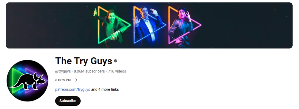 Try Guys YouTube 인플루언서