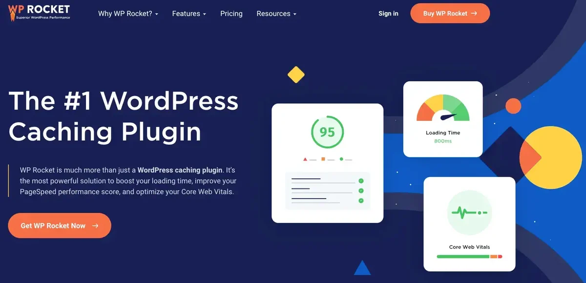 página inicial do wp-rocket