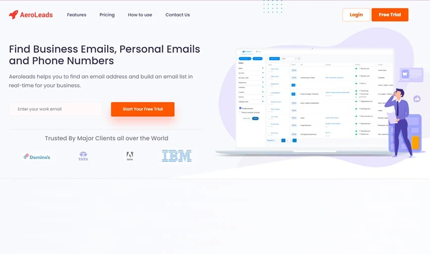 Tangkapan layar beranda Aero memimpin