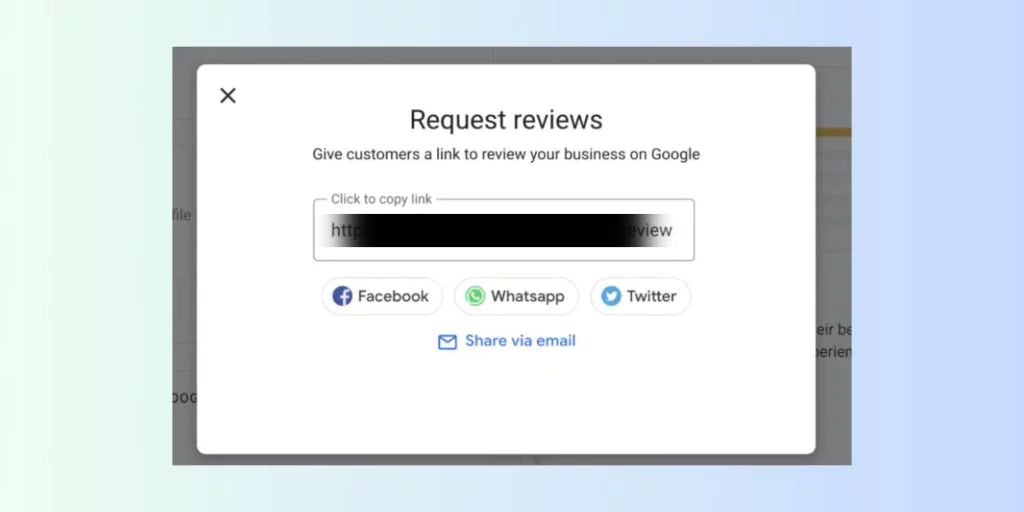 Google incelemeleri bağlantı URL'si