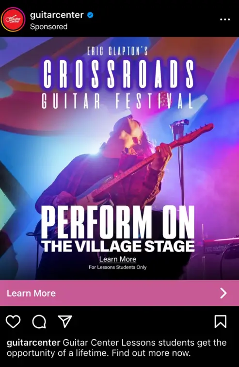 reklama w centrum gitarowym