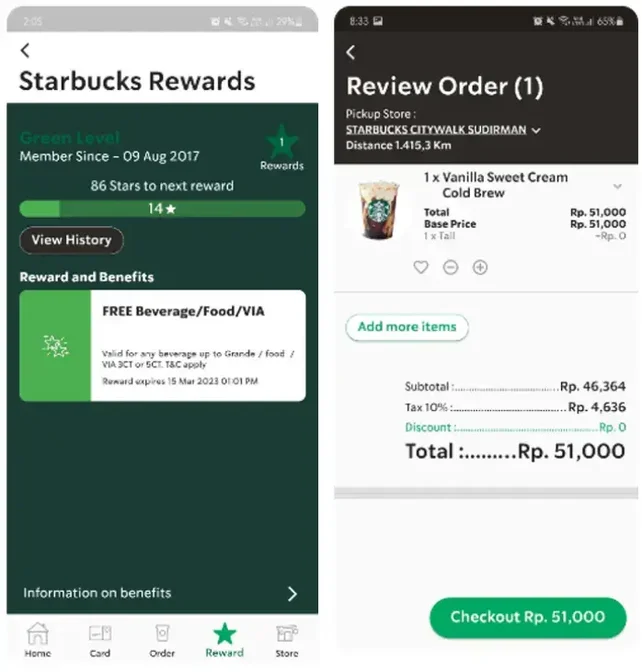 pemesanan online starbucks