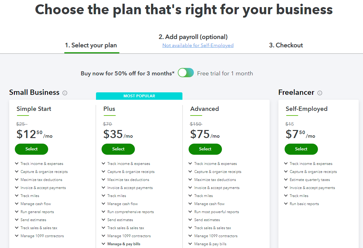 인튜이트 웹사이트 가격