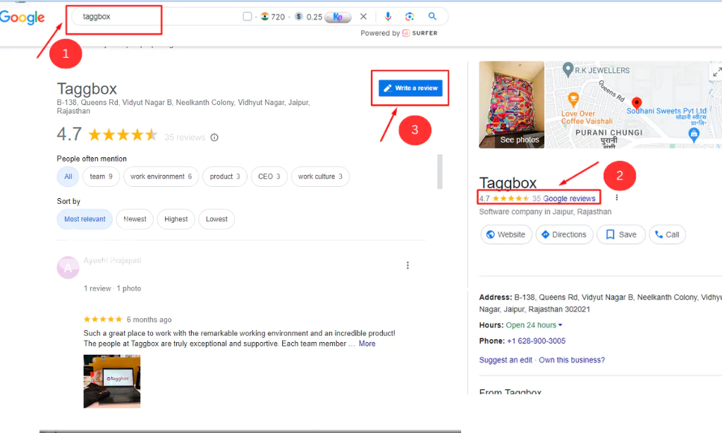 ulasan google untuk bisnis