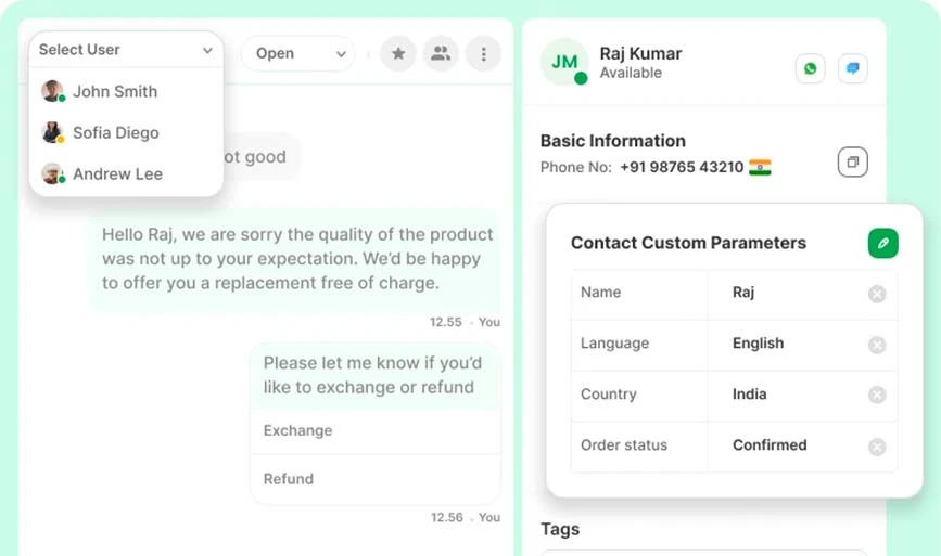Wati.io WhatsApp ビジネス自動化ソフトウェアにより、企業はメッセージを送受信できます