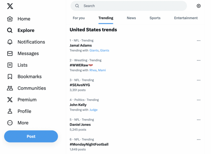 La scheda degli argomenti di tendenza su Twitter può aiutarti a scoprire gli hashtag popolari.