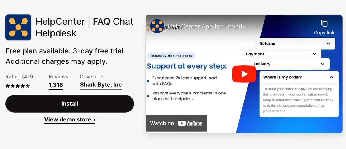 centre d'aide sur shopify