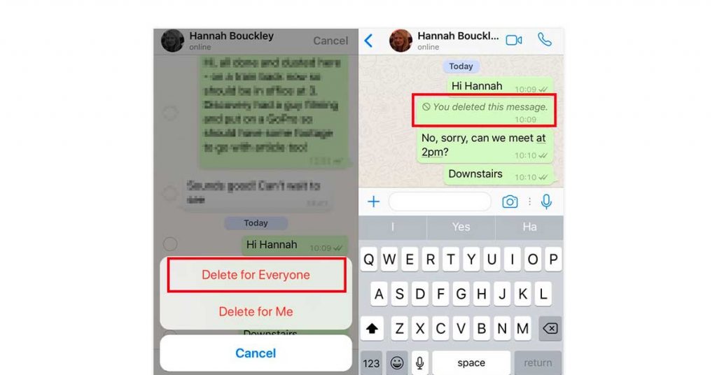 comment obtenir des messages supprimés de WhatsApp