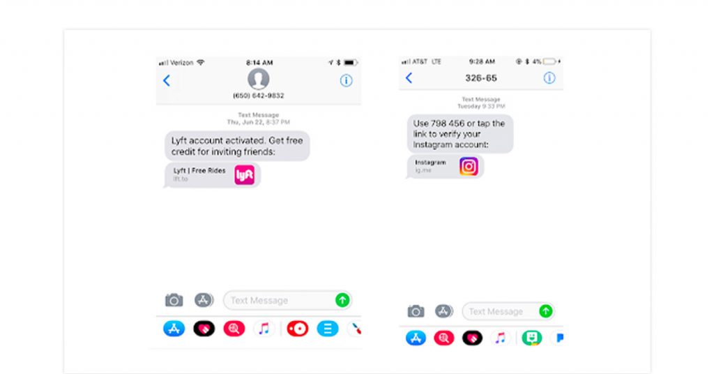 verificación de cuenta por sms