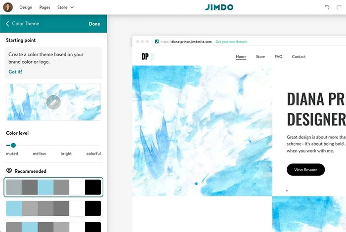Jimdo は最高のドラッグ アンド ドロップ AI ウェブサイト ビルダーです