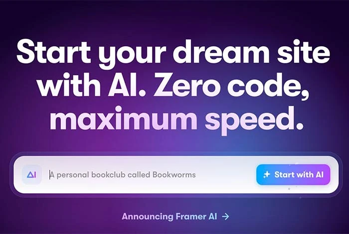 Framer AI は最高の e-コマース AI ウェブサイト ビルダーです
