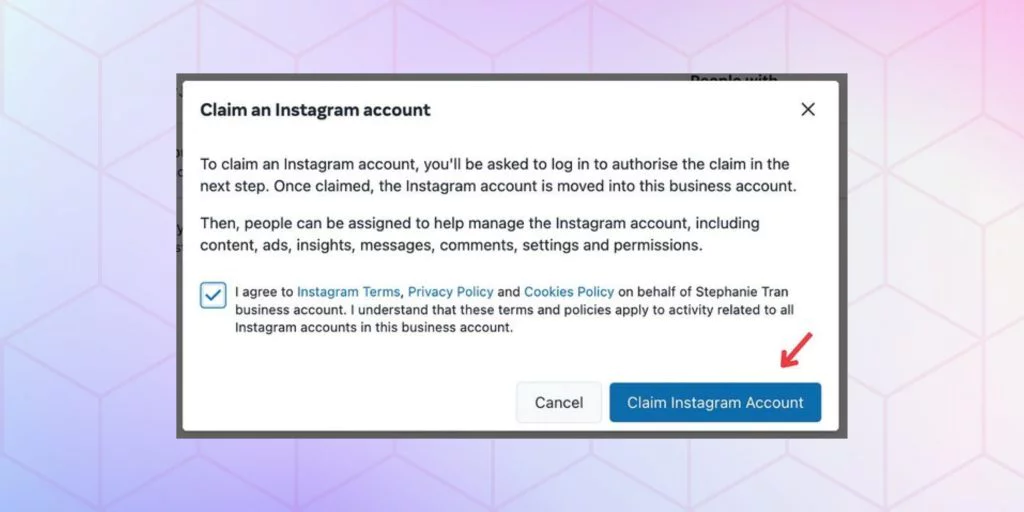 revendiquer un compte Instagram