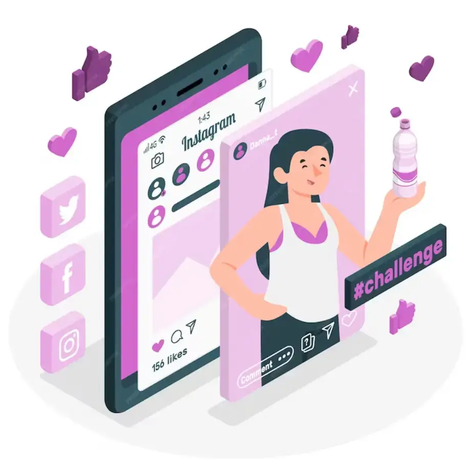 ilustração de interatividade em mídia social