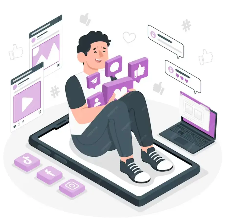 ilustração de mídia social-2