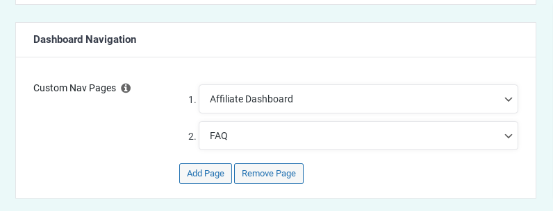 EA FAQ 페이지 추가 | 쉬운 제휴 Easy Affiliate - add pages to the affiliate dashboard
