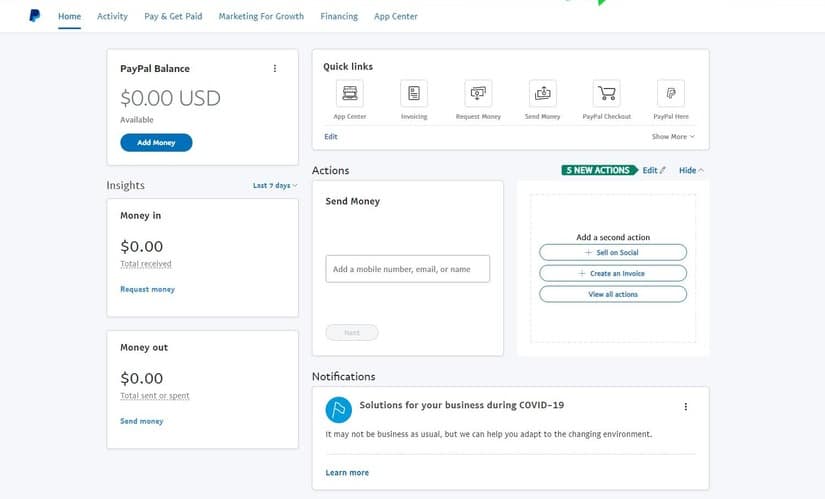 paypal 仪表板 - 条纹替代方案 2024
