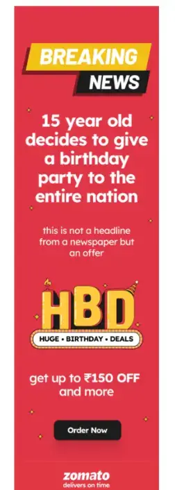 Zomatos-Rabattangebot