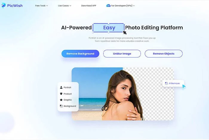 picwish ai éditeur de photos en ligne