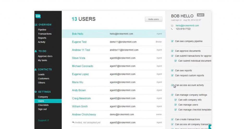 Software inmobiliario de BrokerMint