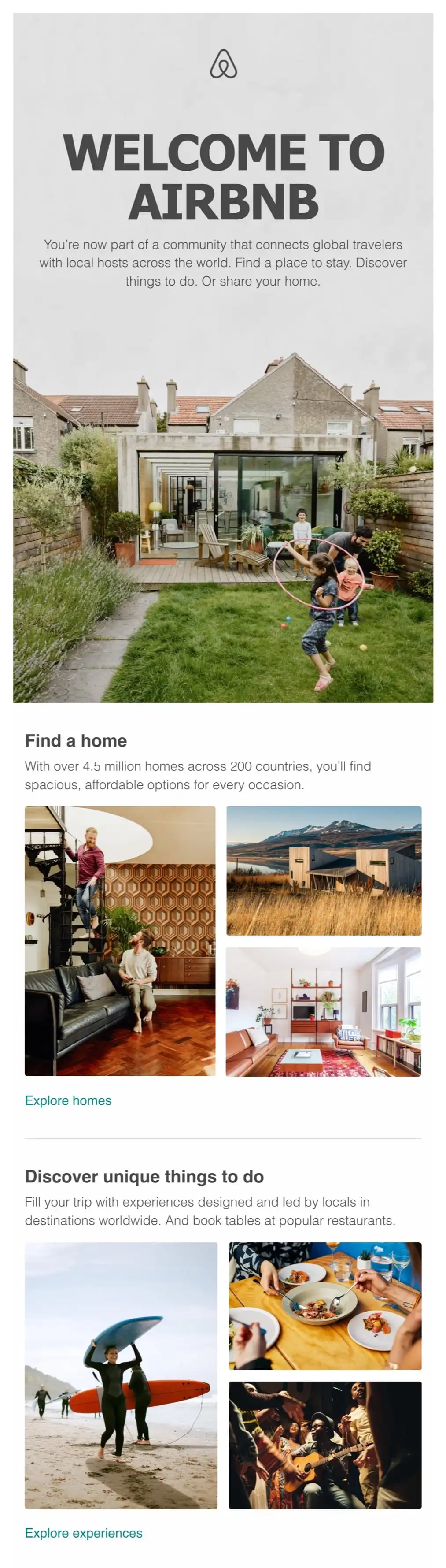 ウェルカムメールの例-airbnb