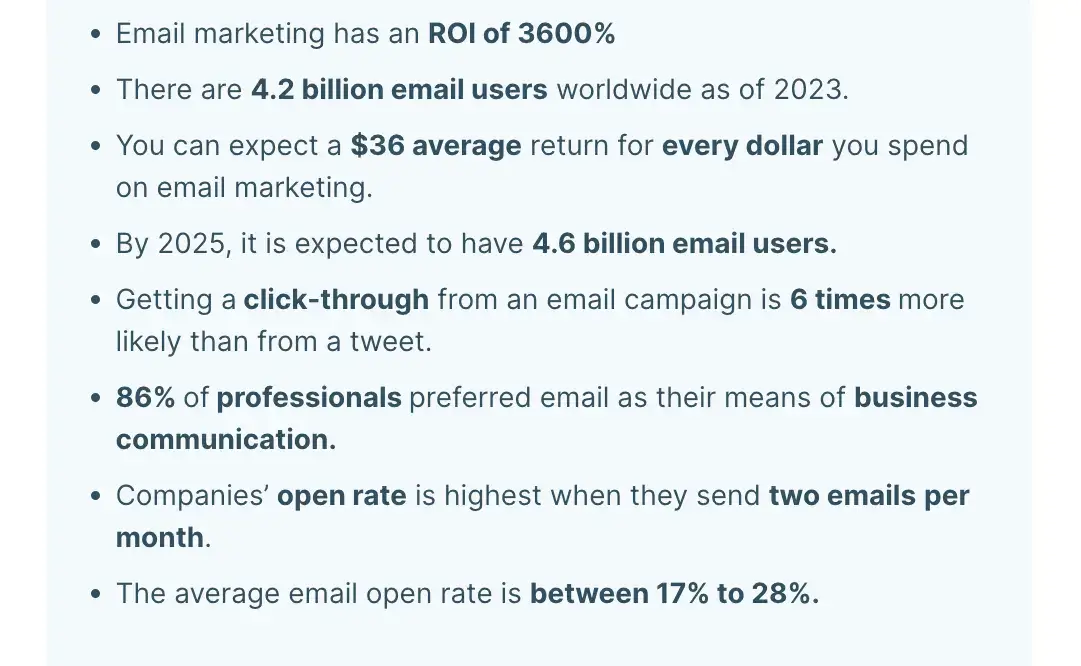 电子邮件营销统计 2023