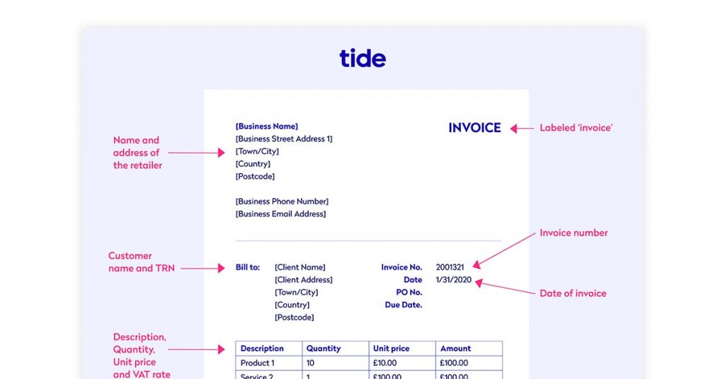 فاتورة ضريبة السلع والخدمات وأهميتها