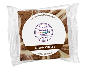 定制标签布朗尼蛋糕