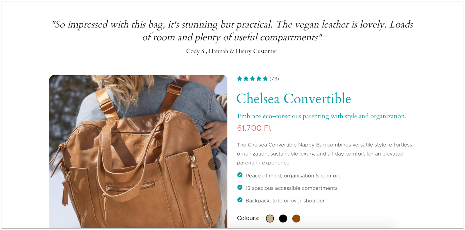 În versiunea B au inclus un slogan și o descriere pentru aceleași segmente de public