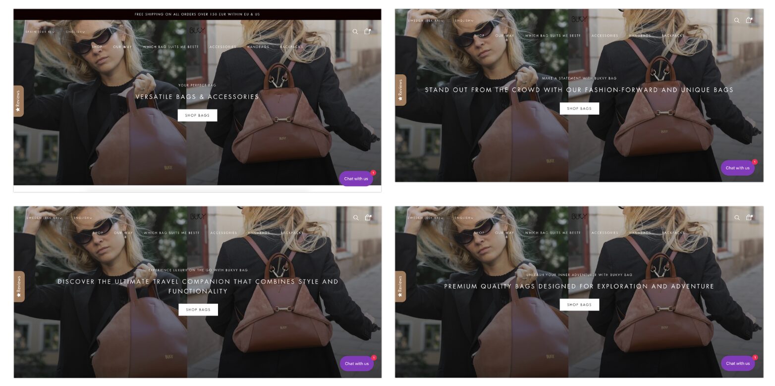 Rezultatele testelor multivariate ale Bukvybag au obținut o creștere cu 45% a comenzilor