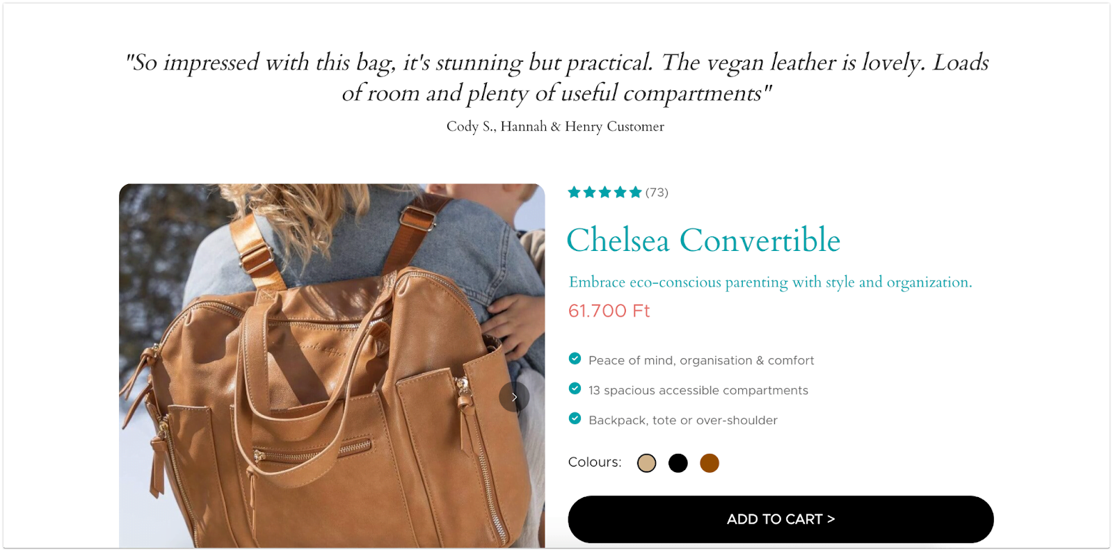 Ultima versiune afișată pentru shopify utilizatorii a inclus o recenzie împreună cu un slogan.