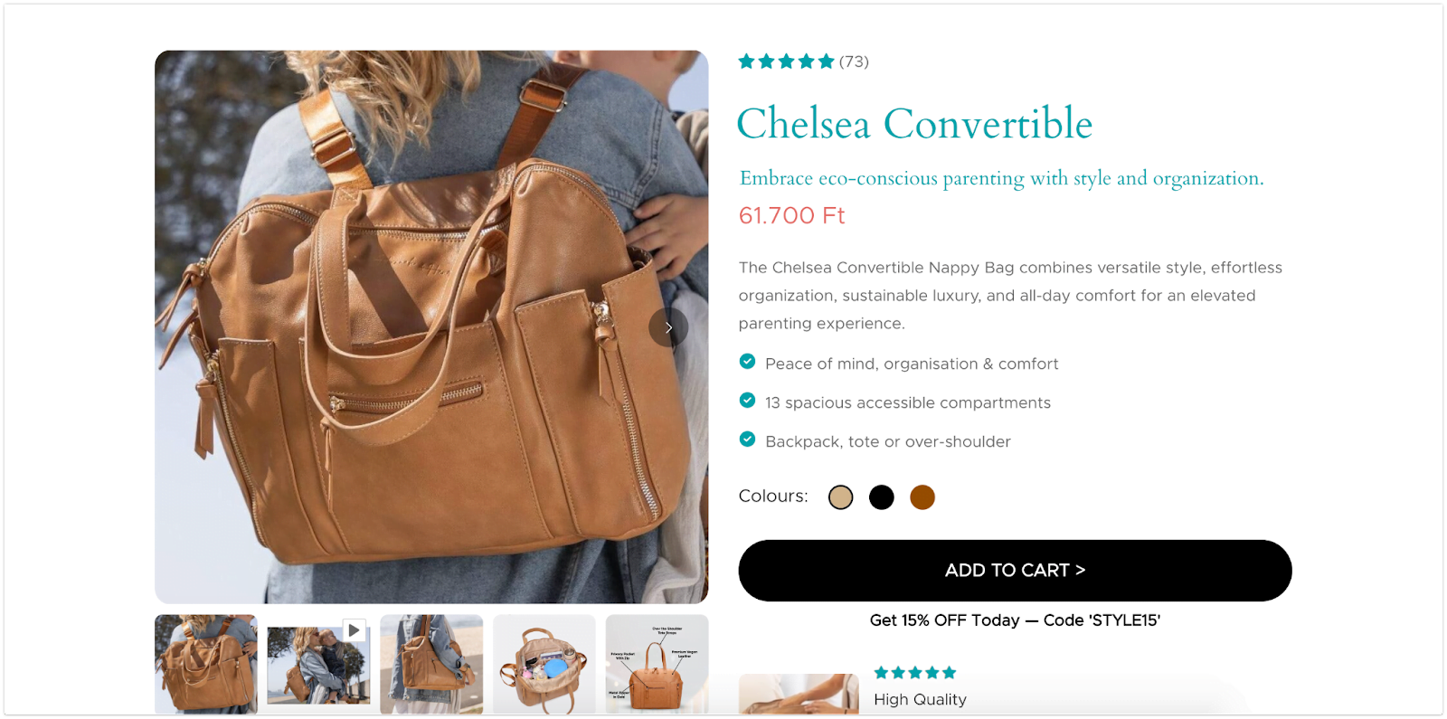 În versiunea B au inclus un slogan și o descriere pentru aceleași segmente de public