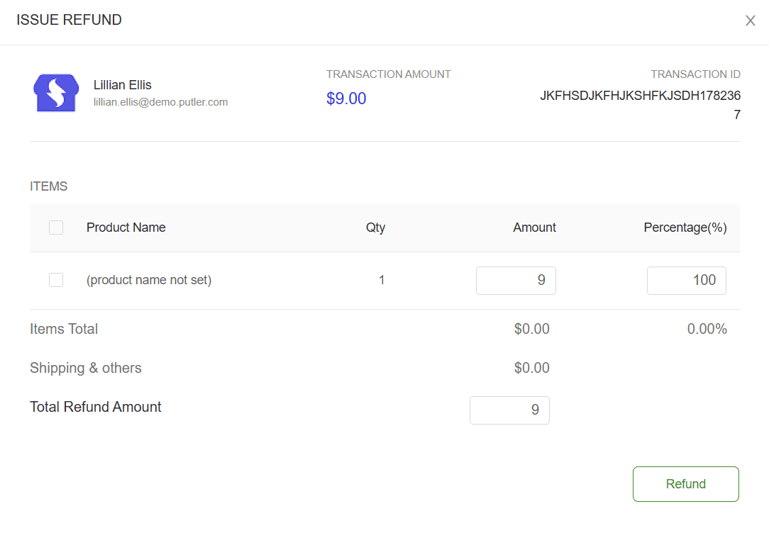 Sofortige Rückerstattung