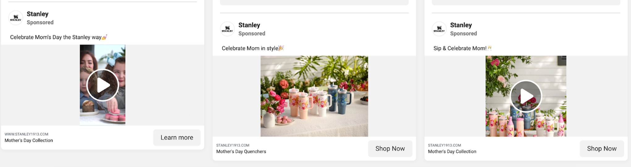 Stanley 關於母親節系列的 Facebook 廣告