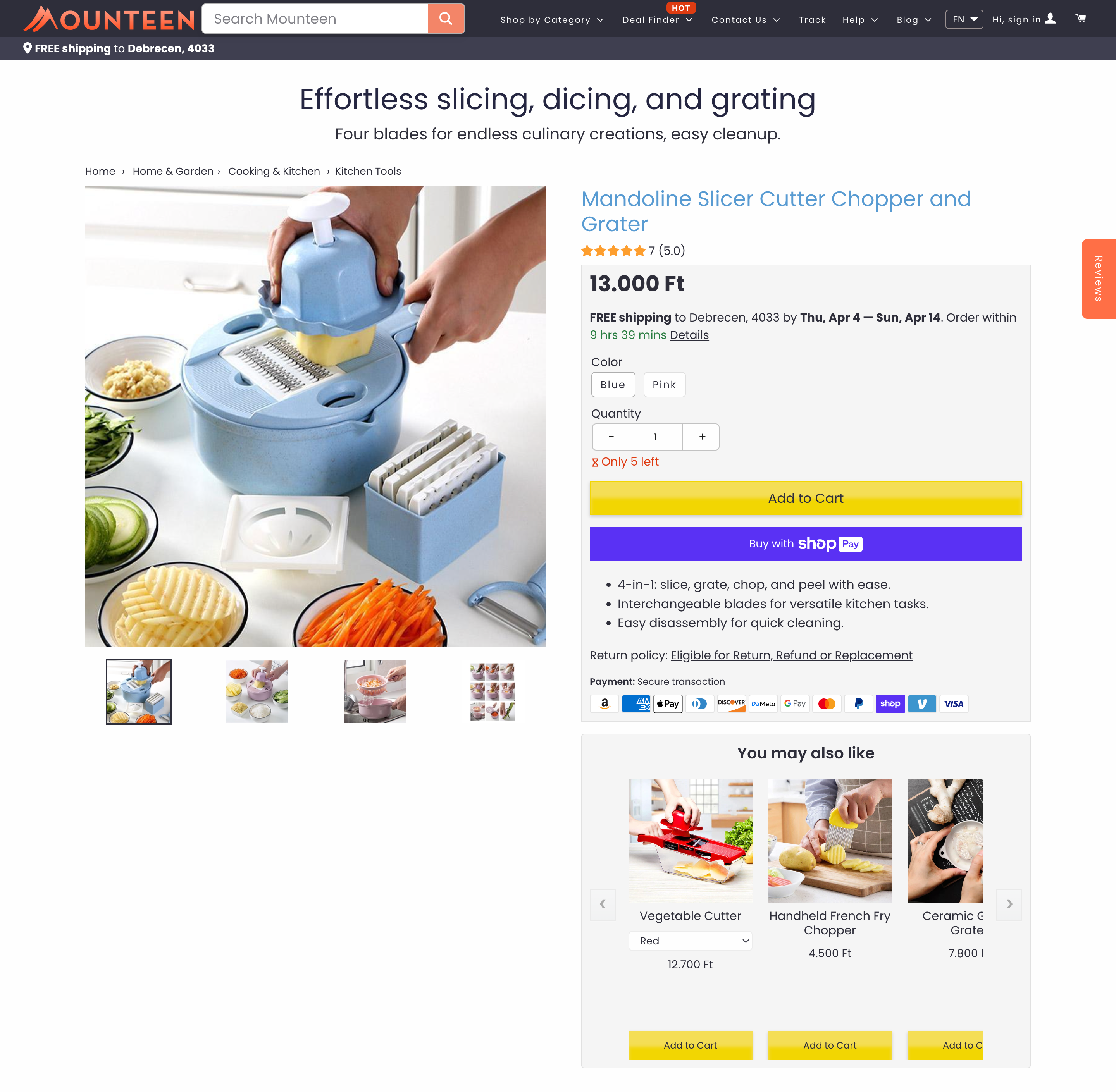 Strony produktów Mounteen Shopify doskonałe zdjęcia produktów i produkty uzupełniające na dole strony.