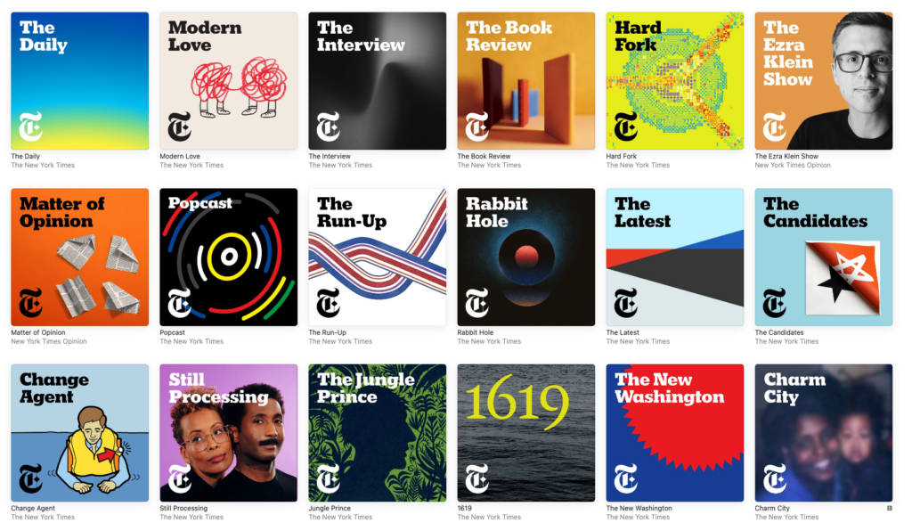 ภาพหน้าจอของ New York Times Podcasts