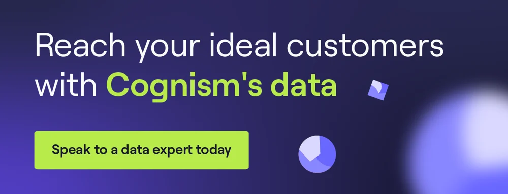 Raggiungi i tuoi clienti ideali con i dati di Cognism. Fai clic per parlare oggi stesso con un esperto di dati!