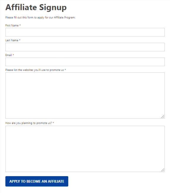 EA 会员注册 |简易联盟 Easy Affiliate Signup page