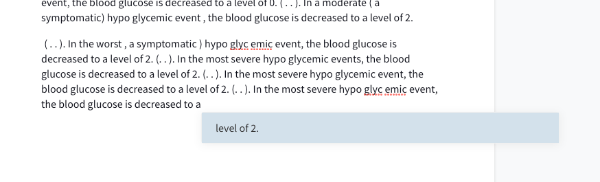 Capture d'écran du texte généré par XLNet.