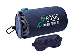 Cobertor de viagem com máscara de dormir