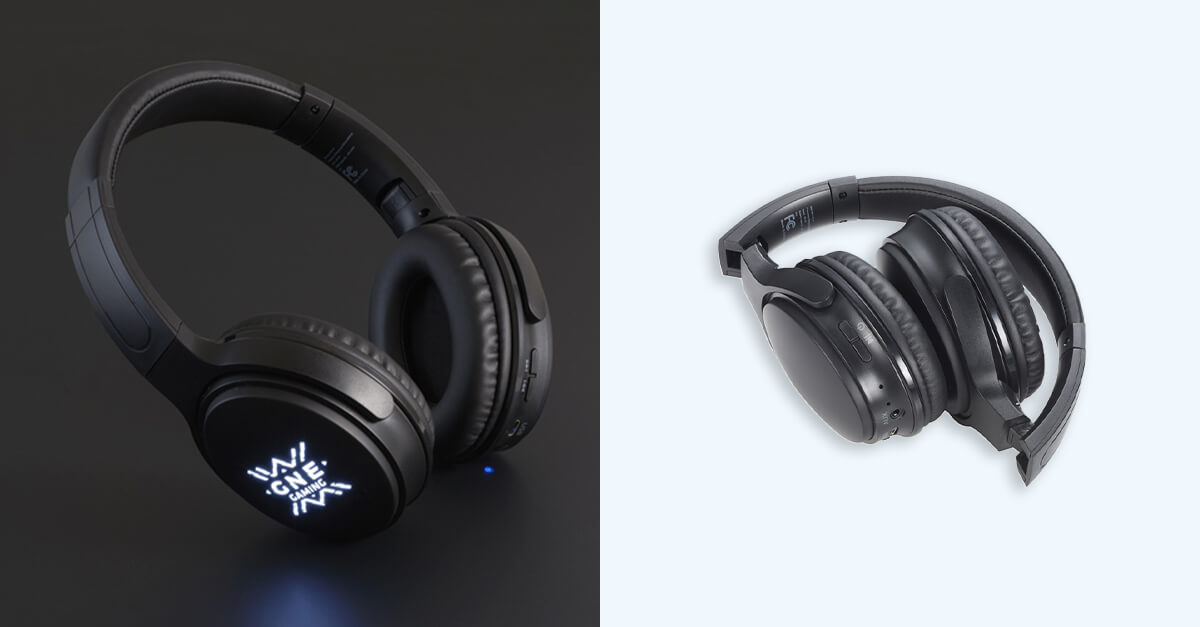 Écouteurs Bluetooth avec logo lumineux