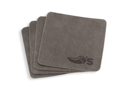 Conjunto de porta-copos de couro