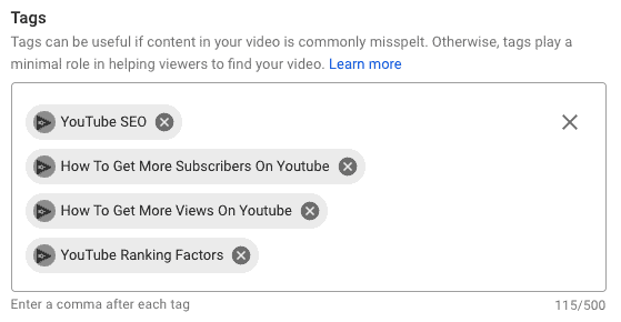 Optimisation des balises vidéo YouTube avec des mots-clés pertinents