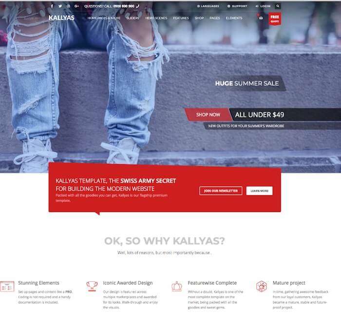 Modèle HTML Kallyas