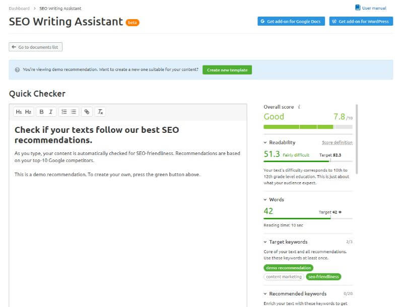 SEMrush-SEO-içerik-editörü